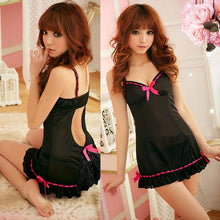 Load image into Gallery viewer, Women&#39;s Sexy V-neck Sleepwear Robe Exotic Dresses Babydoll Lingerie Nightdress Pajamas 2020 NEW transparent dress