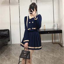 Load image into Gallery viewer, Women&#39;s Suit Double-breasted Jacket + High-Waist A-Line Pleated Skirt Two-piece Suit/Sets M-4XL Female Sets