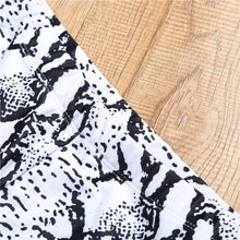 Load image into Gallery viewer, Women&#39;s Swimming Suits Summer Sleeveless Snake Print Crop Top Tube Shorts 2PCs Clothes Set Swimwear Beach Feminine Women Bikini
