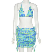 Load image into Gallery viewer, Women&#39;s Swimwear 2021 Summer Beach Dress Sexy Woman Clothes Suits With Skirt Beach Cover up Beach Tunic Summer Light Dresses