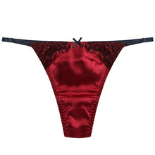 Load image into Gallery viewer, Women&#39;s Thong For Sex Silk Panties Female Underwear Seamless Lace Lingerie Low-Rise Ladies Underpants Sex G-string Thong