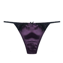 Load image into Gallery viewer, Women&#39;s Thong For Sex Silk Panties Female Underwear Seamless Lace Lingerie Low-Rise Ladies Underpants Sex G-string Thong