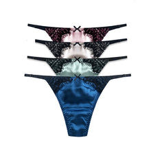 Load image into Gallery viewer, Women&#39;s Thong For Sex Silk Panties Female Underwear Seamless Lace Lingerie Low-Rise Ladies Underpants Sex G-string Thong