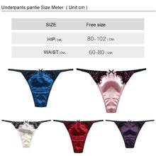 Load image into Gallery viewer, Women&#39;s Thong For Sex Silk Panties Female Underwear Seamless Lace Lingerie Low-Rise Ladies Underpants Sex G-string Thong