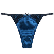 Load image into Gallery viewer, Women&#39;s Thong For Sex Silk Panties Female Underwear Seamless Lace Lingerie Low-Rise Ladies Underpants Sex G-string Thong