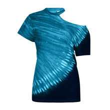 Load image into Gallery viewer, Women&#39;s Tie-dyed Print Loose Shoulder Casual Short Sleeve Casual Top Fashion Print Womens Shirts Summer 2021 Oversized Shirt