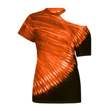 Load image into Gallery viewer, Women&#39;s Tie-dyed Print Loose Shoulder Casual Short Sleeve Casual Top Fashion Print Womens Shirts Summer 2021 Oversized Shirt