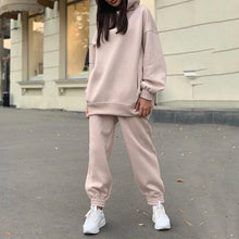 Load image into Gallery viewer, Women&#39;s Tracksuit 2021 Spring Solid Long Sleeve Oversizd Hoodies Causual Sweatshirt Long Pants Suits Set Female Sweatsuits
