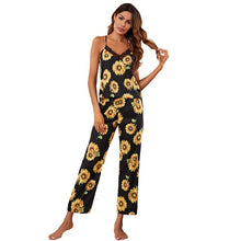 Load image into Gallery viewer, Women&#39;s Two Piece Pajamas Sexy Spaghetti Vest Pant Set Sleepwear Comfy Pyjamas Gorgeous Printed Homewear