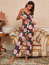 Load image into Gallery viewer, Women&#39;s Two Piece Pajamas Sexy Spaghetti Vest Pant Set Sleepwear Comfy Pyjamas Gorgeous Printed Homewear