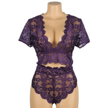 Load image into Gallery viewer, Women&#39;s Underwear Plus Size Lingerie Fat Mom Perspective Hot Passion Temptation Lace Bikini Set Plus Size Lingerie Erotic 5XL