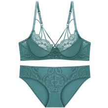 Load image into Gallery viewer, Women&#39;s Underwear Set French Lace Bra Set Bandage Sexy Lingerie Push Up Brassiere Transparent Panties High Quality Bra and Panty