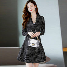 Load image into Gallery viewer, Women&#39;s Woolen Suit Winter New Style Suit Jacket + Skirt Suit Two-piece Suit Blue White Female Woolen Sets