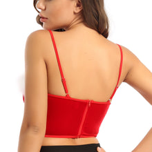 Load image into Gallery viewer, Women&#39;s Xmas Underwired Bra Crop Top with Miniskirt Sexy Christmas Costumes Sexy Santa Claus Costume Holidays Cosplay Costumes