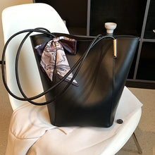Load image into Gallery viewer, Women&#39;s casual bucket bag Solid leather women&#39;s bag Shoulder bag Fashion shopping bag 2-piece women&#39;s bag