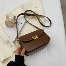 Load image into Gallery viewer, Women&#39;s fashion shoulder bag square small bag mobile phone bag solid leather vintage mini small bag zipper women&#39;s bag flap