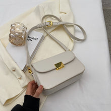 Load image into Gallery viewer, Women&#39;s fashion shoulder bag square small bag mobile phone bag solid leather vintage mini small bag zipper women&#39;s bag flap