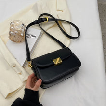 Load image into Gallery viewer, Women&#39;s fashion shoulder bag square small bag mobile phone bag solid leather vintage mini small bag zipper women&#39;s bag flap