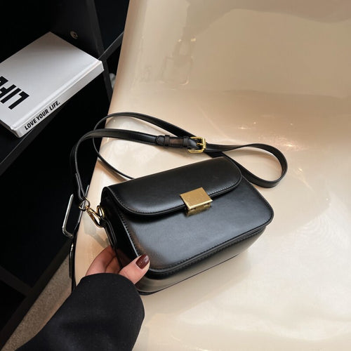 Women's fashion shoulder bag square small bag mobile phone bag solid leather vintage mini small bag zipper women's bag flap