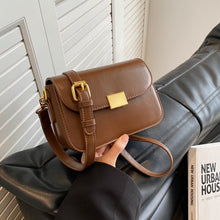 Load image into Gallery viewer, Women&#39;s fashion shoulder bag square small bag mobile phone bag solid leather vintage mini small bag zipper women&#39;s bag flap