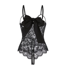 Load image into Gallery viewer, Women&#39;s lingerie lace opening crotch tempting jumpsuits erotic clothes adults sheer bodysuit slutty stripper clothes see through