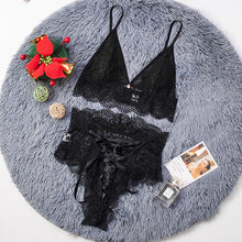 Load image into Gallery viewer, Women&#39;s sexy lingerie 2022 lace-up temptation plus size sexy three-point sexy bra high waist thong suit erotic porno sesy femme