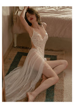 Load image into Gallery viewer, Women&#39;s sexy lingerie erotic mesh perspective hot jumpsuit lace-up veil nightdress femme slutty skirt adult  clothes see though