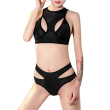 Load image into Gallery viewer, Womens Erotic Lingerie Suit Hollow Out Two-piece Sexy Nightwear Underwear Racer Back Vest with Briefs Panties for Sex