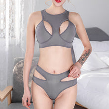 Load image into Gallery viewer, Womens Erotic Lingerie Suit Hollow Out Two-piece Sexy Nightwear Underwear Racer Back Vest with Briefs Panties for Sex