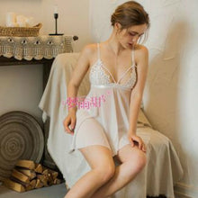 Load image into Gallery viewer, Womens Nightgown Sleepwear Sexy Lingerie Perspective Lace Nightdress Hot Teasing Passion Suit Nightgowns Women Nightwear