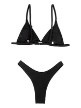 Load image into Gallery viewer, Womens Sexy Beachwear Set Fashion Printing Adjustable Spaghetti Strap Detachable Breast Pad Bra With Underpants Wetlook Swimwear