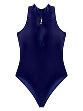Load image into Gallery viewer, Womens Sexy Teddies Bodysuit Glossy Sleeveless Sleepwear Double Zipper Front Hot Leotard Catsuit Comfortable Beachwear Swimsuit