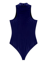 Load image into Gallery viewer, Womens Sexy Teddies Bodysuit Glossy Sleeveless Sleepwear Double Zipper Front Hot Leotard Catsuit Comfortable Beachwear Swimsuit