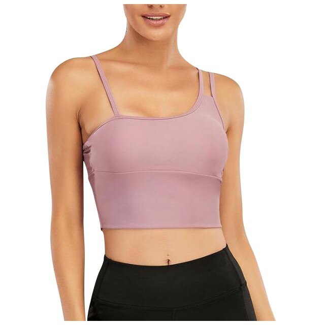 Womens With Chest Pad Beauty Back Breathable Fitness Running Sports Crop Top Women Shirt Womens Tops And Blouses Summer Tank