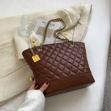 Load image into Gallery viewer, Xadrez de luxo marca balde sacos de ombro para as mulheres  qualidade couro do plutônio designer feminina bolsas moda cadeia