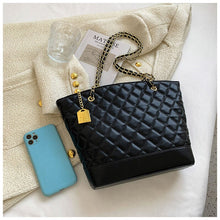 Load image into Gallery viewer, Xadrez de luxo marca balde sacos de ombro para as mulheres  qualidade couro do plutônio designer feminina bolsas moda cadeia