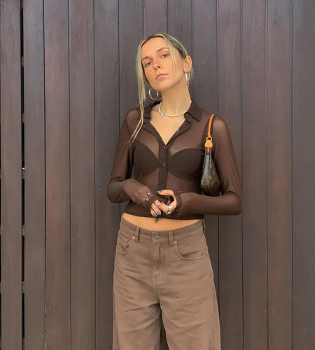 Y2K 2022 Spring Fall Fashion Net Yarn Square Neck Black Long Sleeves Women's Blouses Sexy Tank Cropped Casual Tops Shirts Tee