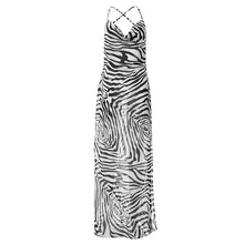 Load image into Gallery viewer, Y2K 2022 Tank Strap Zebra Sling Elegant Split Casual Evening Party Sexy Backless Split Women&#39;s Clothes Beach Vacation Maxi Dress