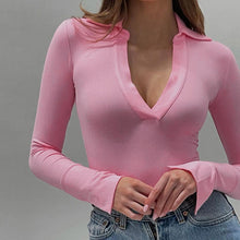 Load image into Gallery viewer, Y2K Fashion 2022 Spring Fall Elegant Black Long Sleeves Bodysuit Women Basic Tops Skinny Rompers High Rise Bodysuits Club Party