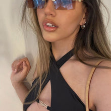 Load image into Gallery viewer, Y2k Top Hollow Out Metal Chain Sexy Halter Crop Tops for Women Sleeveless Backless Cut Out Top Cropped Club Party Outfits