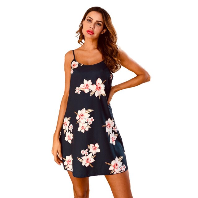 Zramiwo Nightgown Sexy Chemise Camisole Slip Nightwear Sleeveless Sleepwear for Women