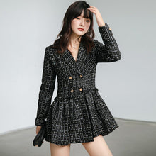 Load image into Gallery viewer, autumn winter Clothes Elegant tweed Vestidos Lady sexy mini Dress femme robe ropa mujer vrouw jurk kobieta sukienka woman dress
