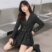 Load image into Gallery viewer, autumn winter Clothes Elegant tweed Vestidos Lady sexy mini Dress femme robe ropa mujer vrouw jurk kobieta sukienka woman dress