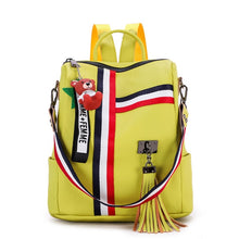 Load image into Gallery viewer, bags for women 2020  new retro fashion zipper ladies backpack PU  Leather high quality school bag shoulder bag for youth bags