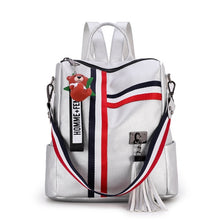Load image into Gallery viewer, bags for women 2020  new retro fashion zipper ladies backpack PU  Leather high quality school bag shoulder bag for youth bags