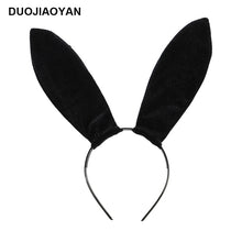 Load image into Gallery viewer, Sexy Bunny Ears Headband 4Color Rabbit Fluffy Ear Sweet Bunny Girls Cosplay Headwear Exotic Apparel for Women Sexy