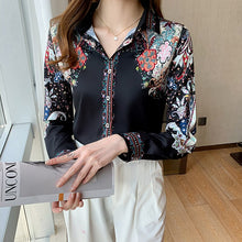 Load image into Gallery viewer, blusas mujer de moda 2021 Autumn New Women Chiffon Shirt Elegant Slim Long Sleeve Loose Office Lady Tops Blusas Shirt