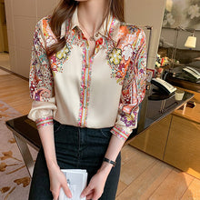 Load image into Gallery viewer, blusas mujer de moda 2021 Autumn New Women Chiffon Shirt Elegant Slim Long Sleeve Loose Office Lady Tops Blusas Shirt