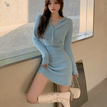 Load image into Gallery viewer, chandal mujer invierno 2020 winter spring ensemble femme sweater pullover dress two piece set women pull femme hiver tracksuit