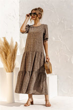 Load image into Gallery viewer, dress for women  maxi dress  plus size dress plaid long casual summer women&#39;s dress 2021